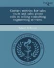Image for Contact Metrics for Sales Visits and Sales Phone Calls in Selling Consulting Engineering Services