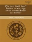 Image for Who Is at Fault Here? Justice in Marriage When Mental Illness Is a Factor