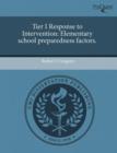 Image for Tier I Response to Intervention: Elementary School Preparedness Factors