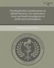 Image for Developmental considerations in athlete burnout : An exploratory cross-sectional investigation in youth sport participants.