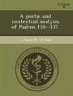 Image for A Poetic and Contextual Analysis of Psalms 135--137