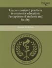Image for Learner-Centered Practices in Counselor Education: Perceptions of Students and Faculty