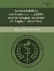 Image for Accountability Mechanisms in Public Multi-Campus Systems of Higher Education
