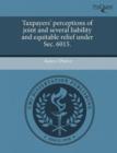 Image for Taxpayers&#39; Perceptions of Joint and Several Liability and Equitable Relief Under SEC