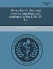 Image for Mental Health Clinicians&#39; Views on Superficial Self-Mutilation in the Dsm-IV-Tr