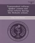 Image for Transcendent Reform: Quaker Women and Social Reform During the Hicksite Schism