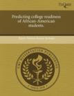 Image for Predicting College Readiness of African-American Students