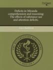 Image for Deficits in Miranda Comprehension and Reasoning: The Effects of Substance Use and Attention Deficits