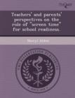 Image for Teachers&#39; and Parents&#39; Perspectives on the Role of Screen Time for School Readiness