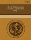 Image for Abd Al-Rahman Jami&#39;s Lawami&#39;: A Translation Study