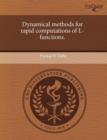 Image for Dynamical Methods for Rapid Computations of L-Functions