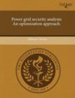 Image for Power grid security analysis : An optimization approach.