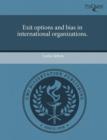 Image for Exit Options and Bias in International Organizations