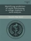 Image for Identifying Predictors of Social Functioning in College Students: A Meta-Analysis