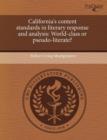Image for California&#39;s Content Standards in Literary Response and Analysis: World-Class or Pseudo-Literate?