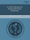 Image for A Role for Sprouty2 in Human and Mouse Lymphoma
