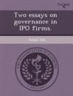 Image for Two Essays on Governance in IPO Firms