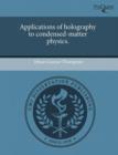 Image for Applications of Holography to Condensed-Matter Physics