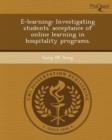 Image for E-Learning: Investigating Students&#39; Acceptance of Online Learning in Hospitality Programs