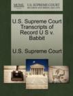 Image for U.S. Supreme Court Transcripts of Record U S V. Babbit