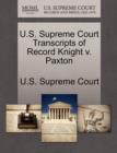 Image for U.S. Supreme Court Transcripts of Record Knight V. Paxton
