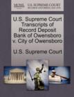 Image for U.S. Supreme Court Transcripts of Record Deposit Bank of Owensboro V. City of Owensboro