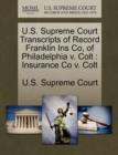 Image for U.S. Supreme Court Transcripts of Record Franklin Ins Co, of Philadelphia V. Colt