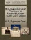 Image for U.S. Supreme Court Transcript of Record Northern Pac R Co V. Meese