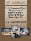 Image for U.S. Supreme Court Transcripts of Record Berg V. British &amp; African Steam Nav Co