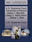Image for U.S. Supreme Court Transcript of Record Oakey V. Bennett
