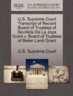 Image for U.S. Supreme Court Transcript of Record Board of Trustees of Sevilleta de La Joya Grant V. Board of Trustees of Belen Land Grant