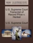 Image for U.S. Supreme Court Transcript of Record Price V. Henkel