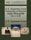 Image for U.S. Supreme Court Transcript of Record Joplin Mercantile Co V. U S