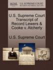 Image for U.S. Supreme Court Transcript of Record Lewers &amp; Cooke V. Atcherly