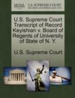 Image for U.S. Supreme Court Transcript of Record Keyishian V. Board of Regents of University of State of N. Y.