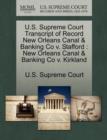 Image for U.S. Supreme Court Transcript of Record New Orleans Canal &amp; Banking Co V. Stafford