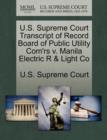 Image for U.S. Supreme Court Transcript of Record Board of Public Utility Com&#39;rs V. Manila Electric R &amp; Light Co