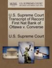 Image for U.S. Supreme Court Transcript of Record First Nat Bank of Ottawa V. Converse