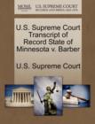 Image for U.S. Supreme Court Transcript of Record State of Minnesota V. Barber