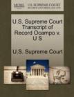 Image for U.S. Supreme Court Transcript of Record Ocampo V. U S