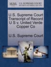 Image for U.S. Supreme Court Transcript of Record U S V. United Verde Copper Co