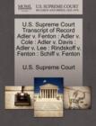 Image for U.S. Supreme Court Transcript of Record Adler V. Fenton