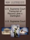 Image for U.S. Supreme Court Transcript of Record Lane V. Darlington