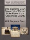 Image for U.S. Supreme Court Transcript of Record Duke Power Co V. Greenwood County