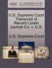 Image for U.S. Supreme Court Transcript of Record Lorain Journal Co. V. U.S.