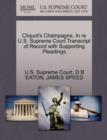 Image for Cliquot&#39;s Champagne, in Re U.S. Supreme Court Transcript of Record with Supporting Pleadings
