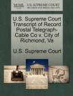 Image for U.S. Supreme Court Transcript of Record Postal Telegraph-Cable Co V. City of Richmond, Va