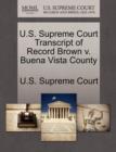Image for U.S. Supreme Court Transcript of Record Brown V. Buena Vista County