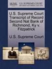 Image for U.S. Supreme Court Transcript of Record Second Nat Bank of Richmond, KY V. Fitzpatrick