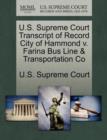 Image for U.S. Supreme Court Transcript of Record City of Hammond V. Farina Bus Line &amp; Transportation Co